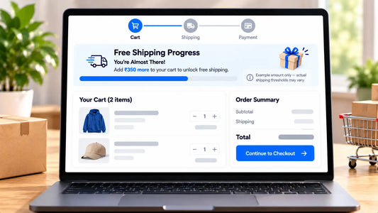 Free-shipping progress at checkout