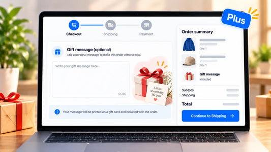 Gift message fields on Shopify checkout