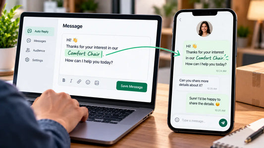 Pre-filled WhatsApp messages from a product page