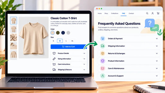 Product FAQs versus a store FAQ page