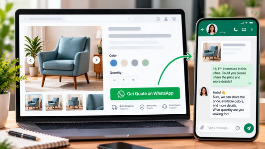 WhatsApp as the quote button when prices are hidden